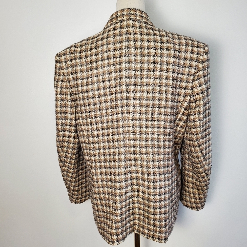 Vintage London Fog Collectables Houndstooth Single Breast Blazer Jacket - Picture 5 of 7